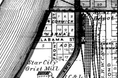 Original sample of 1878 map detail from old archive.